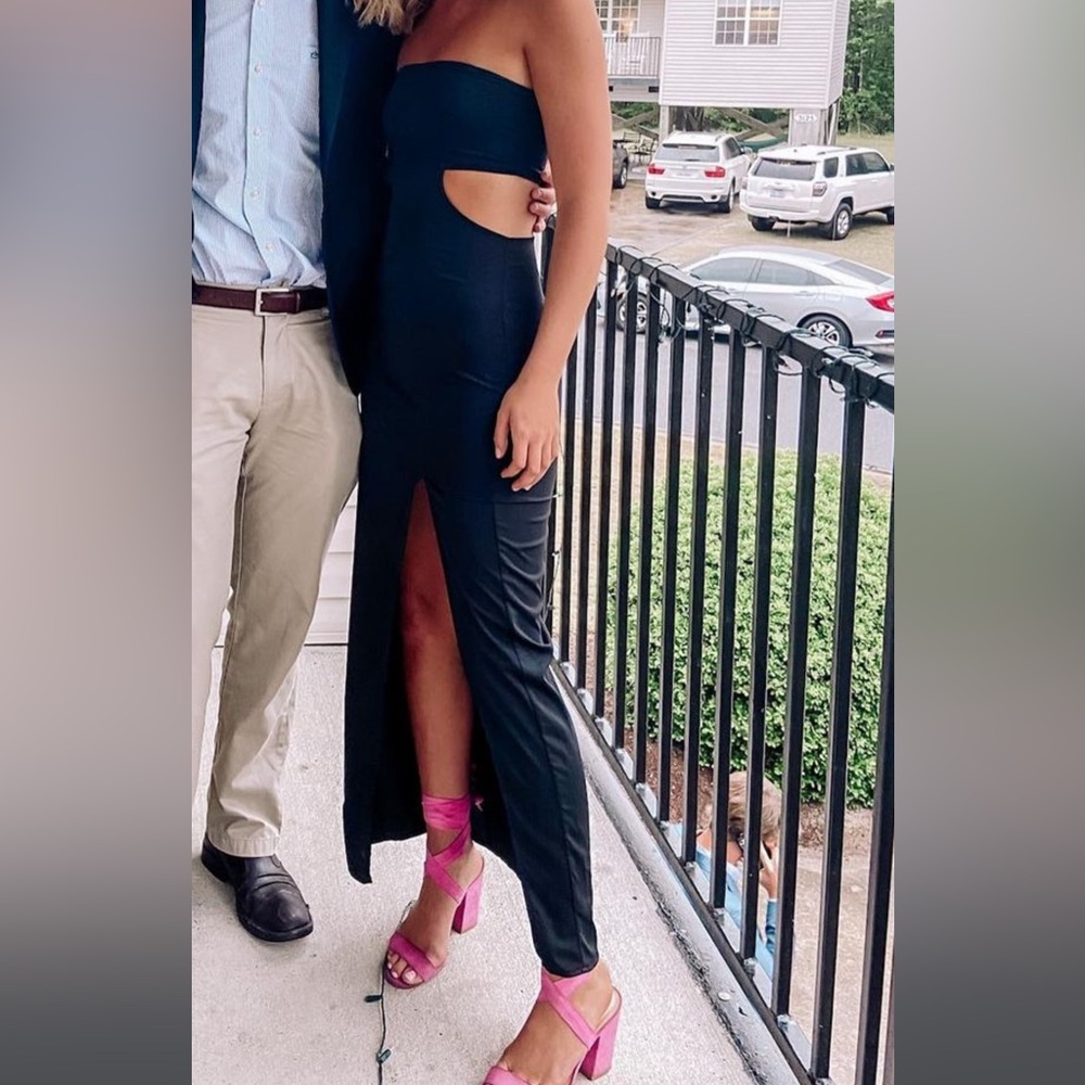 Black Superdown Maxi Dress